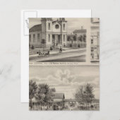 Verblijf, Boerderij, kerk en winkel in Minnesota Briefkaart (Voorkant / Achterkant)