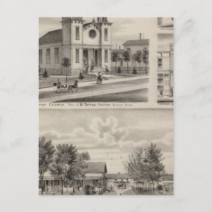 Verblijf, Boerderij, kerk en winkel in Minnesota Briefkaart