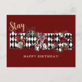 Verblijf Bonkers Alice in Wonderland Birthday Briefkaart (Voorkant)