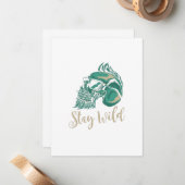 Verblijf de kaart van de Wilde Nota Notitiekaartje (Voorkant / Achterkant in situ)