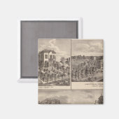 Verblijf en Western college in Marshalltown Magneet (Voorkant / Achterkant)