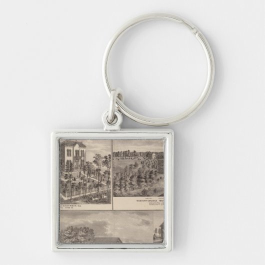 Verblijf en Western college in Marshalltown Sleutelhanger (Voorkant)