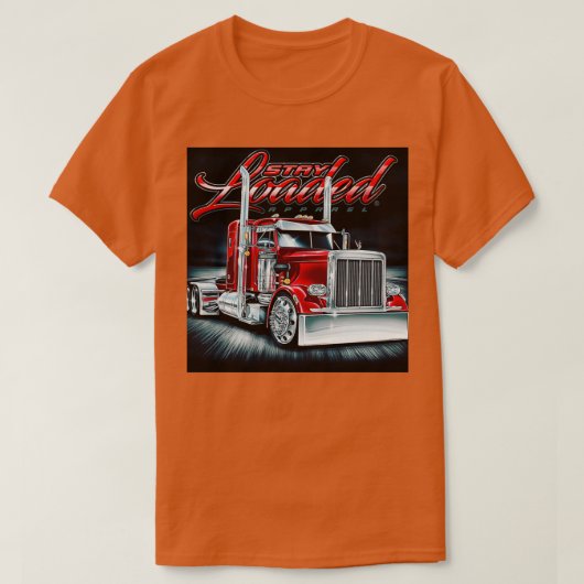Verblijf geladen vrachtwagen t-shirt (Design voorkant)