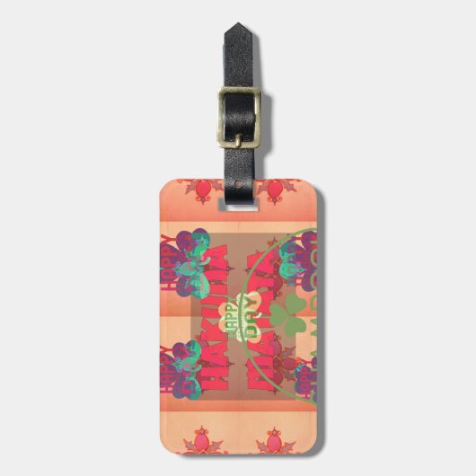 Verblijf gelukkig Sint Patrick's Day Hakuna Mata Bagagelabel (Voorkant verticaal)