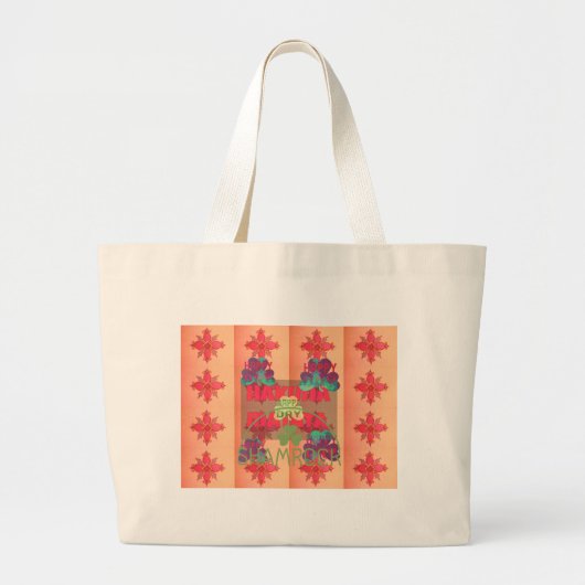 Verblijf gelukkig Sint Patrick's Day Hakuna Mata Grote Tote Bag (Voorkant)