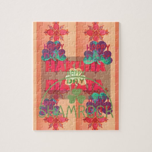 Verblijf gelukkig Sint Patrick's Day Hakuna Mata Legpuzzel (Verticaal)