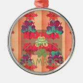 Verblijf gelukkig Sint Patrick's Day Hakuna Mata Metalen Ornament (Voorkant)