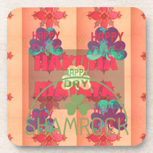 Verblijf gelukkig Sint Patrick's Day Hakuna Mata Onderzetter