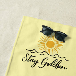 Verblijf Golden Beach Handdoek – Zacht, Stijlvol &