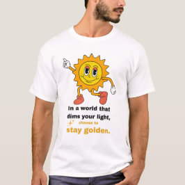Verblijf Golden Retro Sun T-shirt