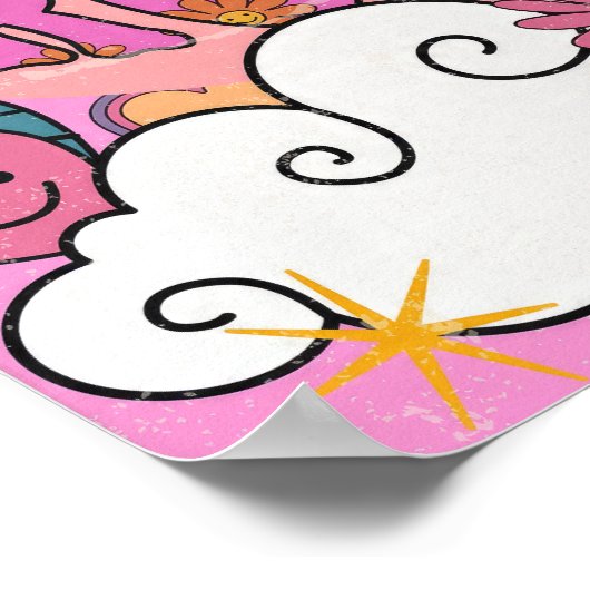 Verblijf Groovy Retro Poster,  Home Decor Poster (Hoek)