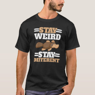 Verblijf het vreemde verblijf Verschillende dierli T-shirt