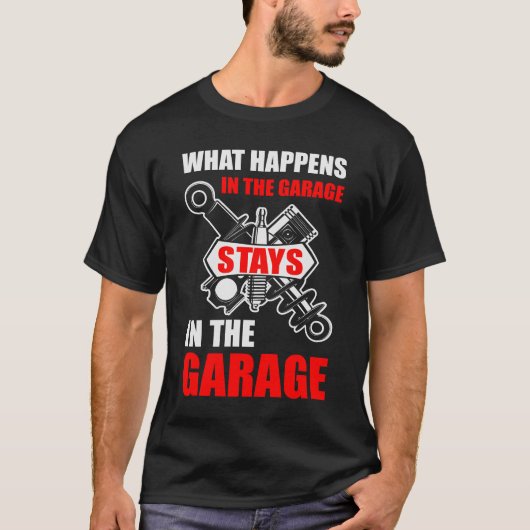Verblijf in de garage - Funny Dad Gift T-shirt (Voorkant)