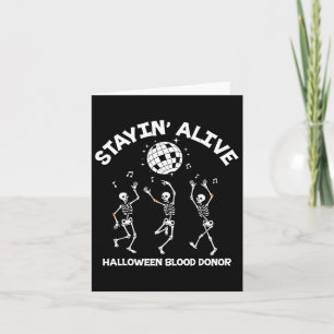 Verblijf in Halloween Alive Skeleton Dancing Spook Kaart