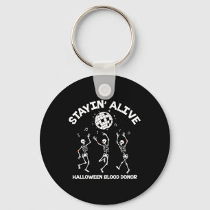 Verblijf in Halloween Alive Skeleton Dancing Spook Sleutelhanger