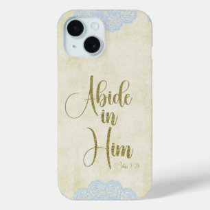 Verblijf in Hem Schrift Quote iPhone 15 Case