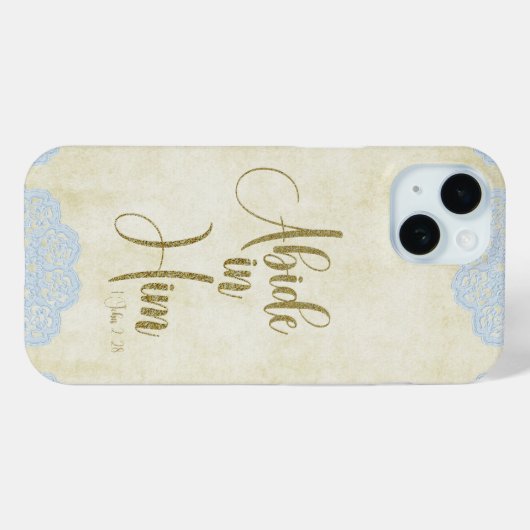 Verblijf in Hem Schrift Quote Case-Mate iPhone Case (Achterkant (horizontaal))