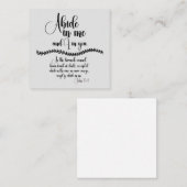 Verblijf in me KJV Bijbel Verse Herinnering Informatiekaartje (Voorkant / Achterkant)