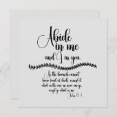 Verblijf in mij KJV Bijbel Verse (Voorkant / Achterkant)