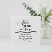 Verblijf in mij KJV Bijbel Verse (Staand voorkant)