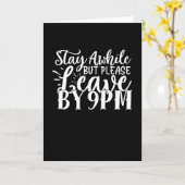 verblijf maar ga om 21.00 uur weg kaart (Gele Bloem)