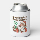 Verblijf Naughty Drink Matcha Christmas Santa Blikjeskoeler (Blikje Voorkant)