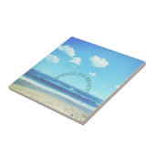 Verblijf op Beauty strand scene Tegeltje (Zijkant)