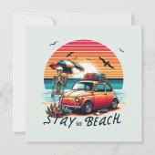 Verblijf op het strand - Retro vibes - Skelet (Voorkant)