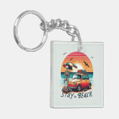 Verblijf op het strand - Retro vibes - Skelet Sleutelhanger (Voorkant Links)