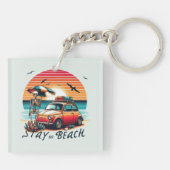 Verblijf op het strand - Retro vibes - Skelet Sleutelhanger (Achterkant)