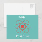 Verblijf positieve atom physics geek briefkaart (Voorkant / Achterkant)