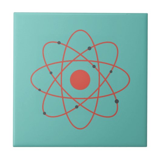 Verblijf positieve atom physics geek tegeltje (Voorkant)