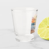 Verblijf Salty Beach-thema Coastal Sunset Shot Glas (Links)