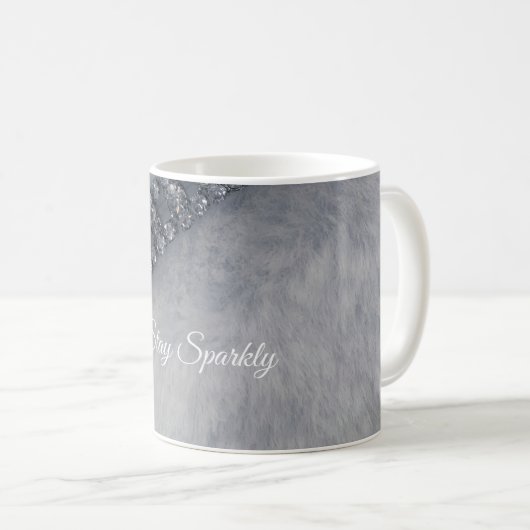 Verblijf Sparkly Diamonds en Fur Coffee-Mok Koffiemok (Voorkant rechts)