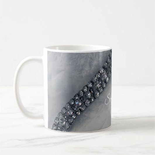 Verblijf Sparkly Diamonds en Fur Coffee-Mok Koffiemok (Links)