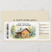 Verblijf surprise ticket kaart (Voorkant / Achterkant)