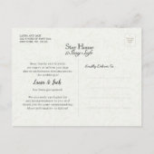 Verblijf thuis Verblijf Veilig Weddenschap Postpon Aankondigingskaart (Achterkant)