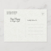 Verblijf thuis Verblijf Veilig Weddenschap Uitstel Aankondigingskaart (Achterkant)