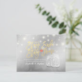 Verblijf thuis Verblijf Veilig Weddenschap Uitstel Aankondigingskaart (Staand voorkant)