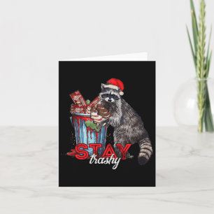 Verblijf Trashy Christmas Raccoon Xmas Trash Panda Kaart