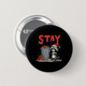 Verblijf Trashy Funny Racoon Meme Merry Christmas  Ronde Button 5,7 Cm (Voorkant /achterkant)