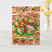 Verblijf Trippy, Fun Psychedelic Mushrooms Birthda Kaart (Gele Bloem)