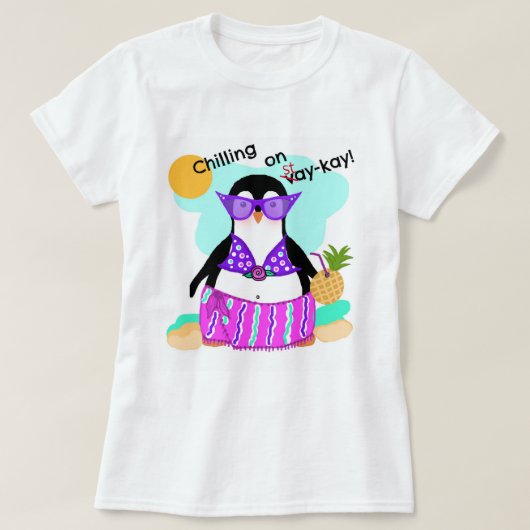 Verblijf (vakantie) Penguin T-SHIRT (Design voorkant)