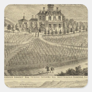 Verblijf van Andrew Lindsey Glenfield Vierkante Sticker