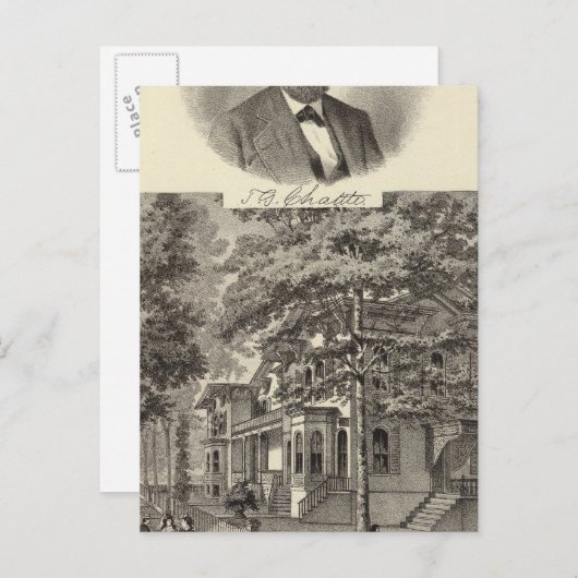 Verblijf van Dr. TG Chattle, Long Branch Briefkaart (Voorkant / Achterkant)