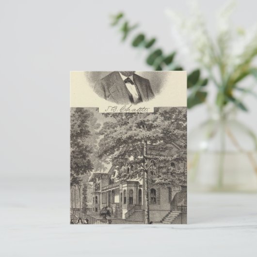 Verblijf van Dr. TG Chattle, Long Branch Briefkaart (Staand voorkant)