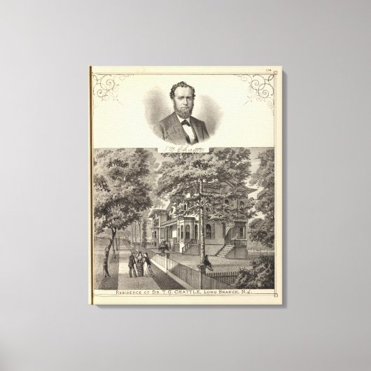 Verblijf van Dr. TG Chattle, Long Branch Canvas Afdruk (Voorkant)