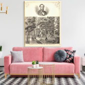 Verblijf van Dr. TG Chattle, Long Branch Canvas Afdruk (Insitu (Woonkamer))