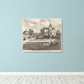 Verblijf van James G Gowdy, Toms rivier, NJ Canvas Afdruk (Insitu (Houten vloer))