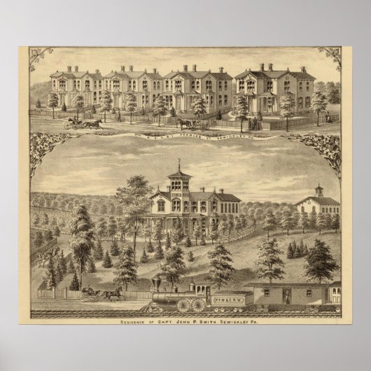 Verblijf van Jehu P Smith, Sewickley Poster (Voorkant)